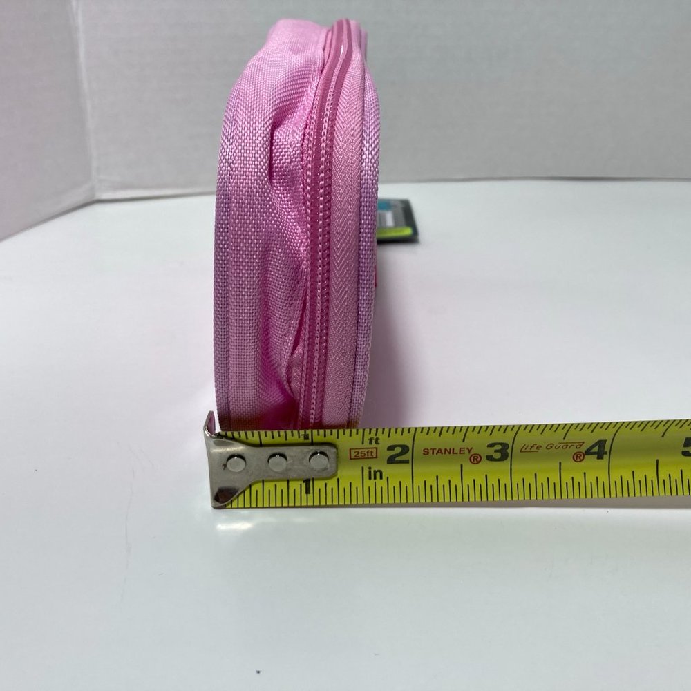 5 Pink Makeup Bag Pencil Case Zipper Organizer - Picture 4 of 12